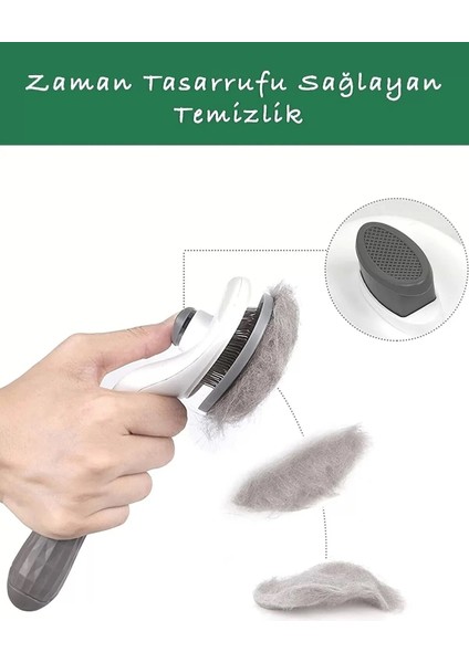 Otomatik Temizlenen Tuşlu Evcil Hayvan Fırçası Kedi Köpek Tarağı Kıl Tüy Toplama Tiftik Masaj Aleti fiyatları