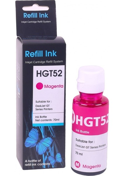 Hp GT52 Kırmızı Muadil Mürekkep Kartuş