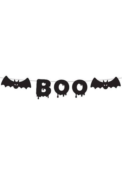 Parti Dükkanım Halloween Cadılar Bayramı Boo Dekor Süs 130X17 cm