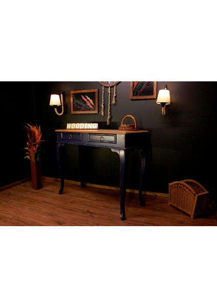 Wooding 120 cm Masif Naturel Lacivert Dresuar