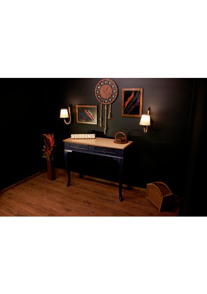 Wooding 120 cm Masif Naturel Lacivert Dresuar