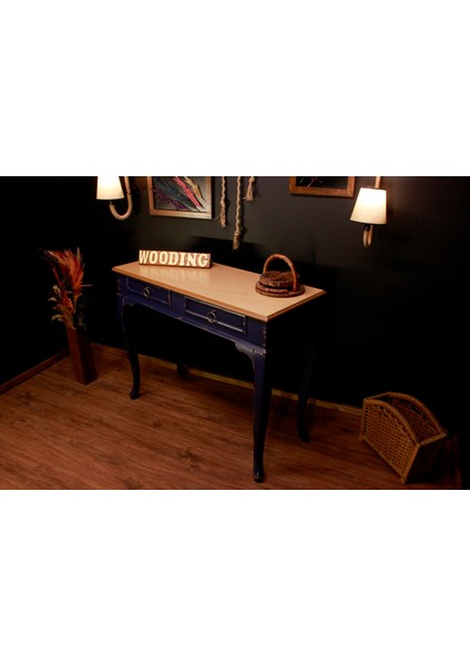 Wooding 120 cm Masif Naturel Lacivert Dresuar
