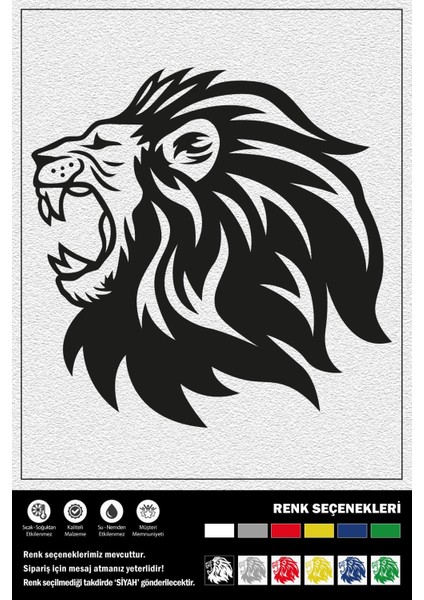 Kükreyen Aslan Stıcker 20 x 20 cm