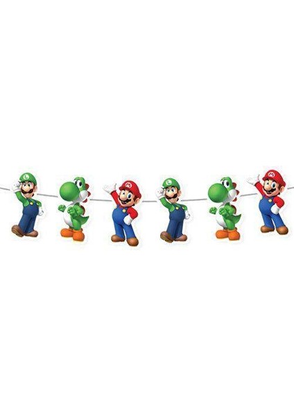 Süper Mario Dekoratif Banner 160X17 cm