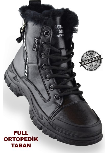 23K310-16 Tam Ortopedik Günlük Kadın Bot Ayakkabı Bayan Spor Kürklü Bot