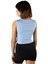 Kadın Mavi Fitted/vücuda Oturan Crop Halter Yaka Fitilli Esnek Örme Bluz Atlet 23K-TRP-CRP06 4