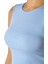 Kadın Mavi Fitted/vücuda Oturan Crop Halter Yaka Fitilli Esnek Örme Bluz Atlet 23K-TRP-CRP06 3