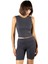 Kadın Antrasit Fitted/vücuda Oturan Crop Halter Yaka Fitilli Esnek Örme Bluz Atlet 23K-TRP-CRP06 1