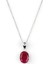 GÜNEŞAVM Glass Filled Ruby ( Yakut ) Doğal Taş 925 Ayar Gümüş Kolye 1