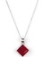 GÜNEŞAVM Glass Filled Ruby ( Yakut ) Doğal Taş 925 Ayar Gümüş Kolye 1