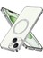 Apple iPhone 15 Kılıf Magsafe Wireless Şarj Destekli Parlak Titanium Renkli Kenarlı Arkası Şeffaf Case 1