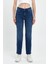 Kadın Petra Dirty Dark Blue Boyfriend Jean Pantolon 5