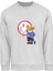 Oversize Ressam Bear Baskılı Çocuk Sweatshirt 3