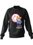 Oversize Ressam Bear Baskılı Çocuk Sweatshirt 4