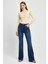 Kadın Jenny Dirty Dark Blue Yüksek Bel Flare Jean Pantolon 1