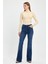 Kadın Jenny Dirty Dark Blue Yüksek Bel Flare Jean Pantolon 2