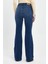 Kadın Jenny Dirty Dark Blue Yüksek Bel Flare Jean Pantolon 4