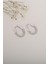 Oval Taşlı Mini Silver Küpe 2
