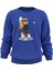 Oversize Tenisçi Bear Baskılı Çocuk Sweatshirt 4