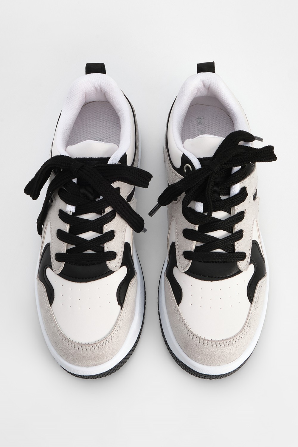 Marjin Kadın Sneaker Yüksek Taban Spor Ayakkabı Aryan Gri Süet görsel 5