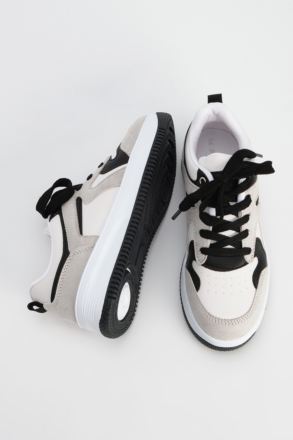 Marjin Kadın Sneaker Yüksek Taban Spor Ayakkabı Aryan Gri Süet görsel 7