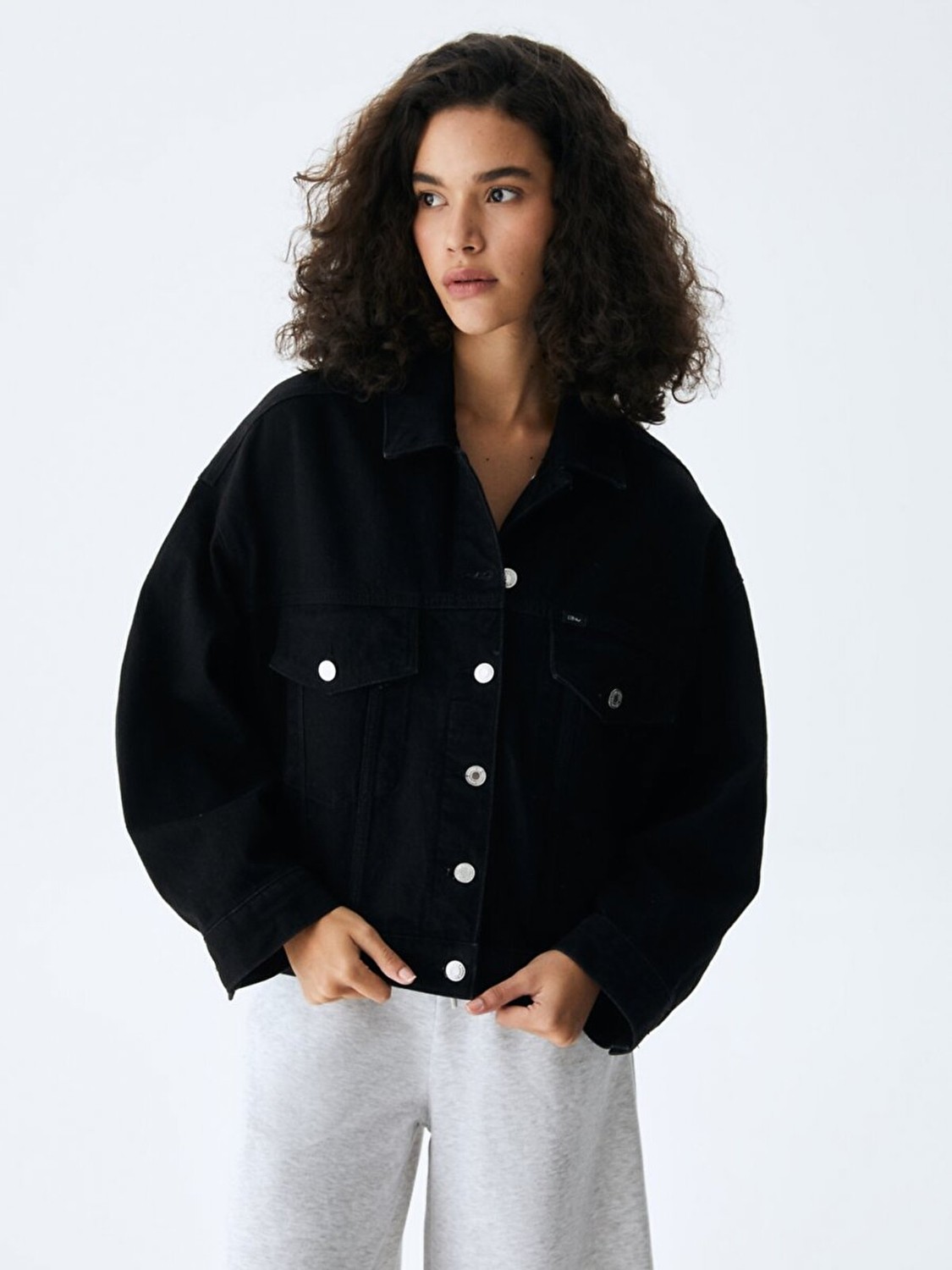 LTB Kadın Celia Oversized Jean Ceket, %99 Pamuk, %1 Elastan, Rahat ve Dayanıklı Günlük Kullanım görsel 3