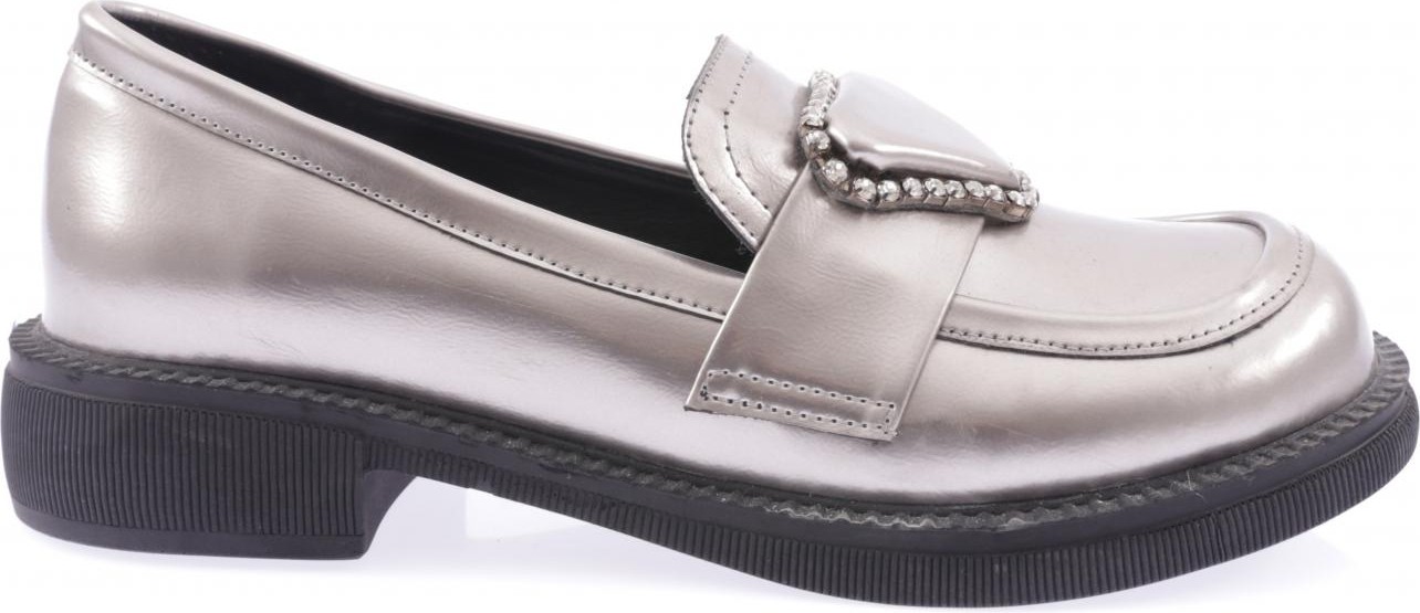 DGN 5112-424 Üçgen Taş Detayli Kadın Loafer Ayakkabı görsel 6