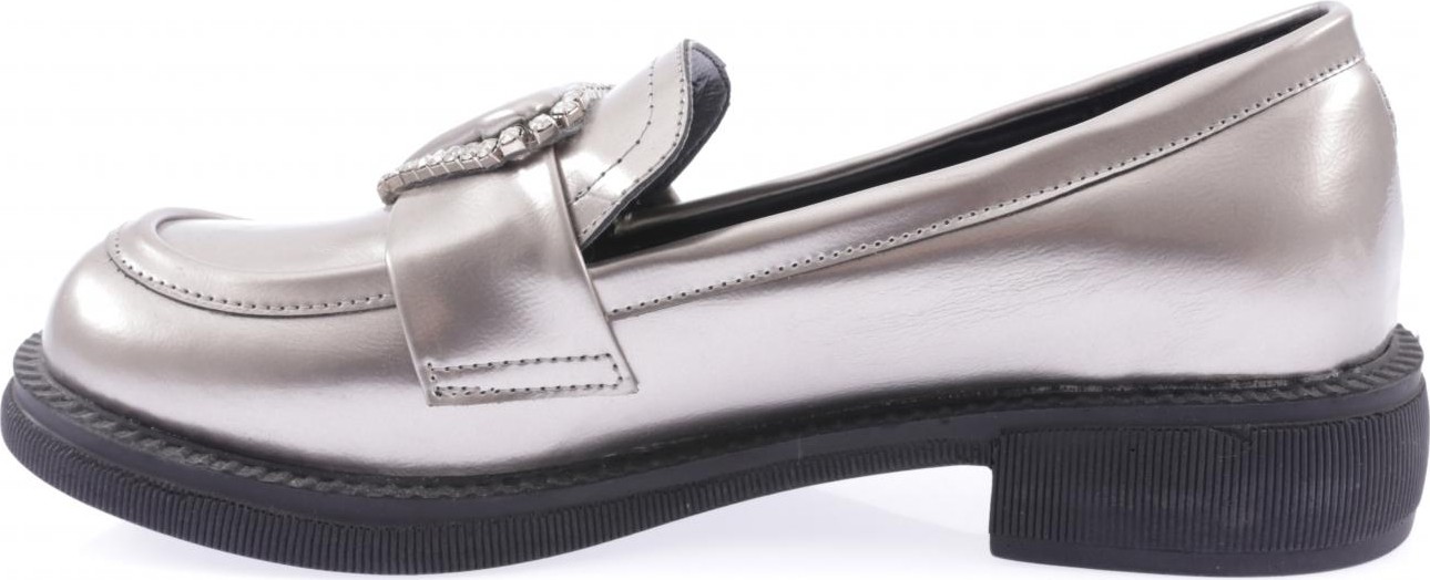 DGN 5112-424 Üçgen Taş Detayli Kadın Loafer Ayakkabı görsel 8
