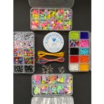 Livza Bijuteri Çift Şeker 4 Kutu Kendin Yap Hobi Takı Seti Kolye Bileklik Telefon Charmı Yapma Seti