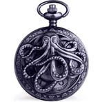 Valkyrie Vintage Ahtapot Motifli Retro Köstekli Cep Saati 59,5mm x 46,4mm x 15,9mm
