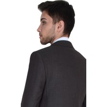 Cengiz İnler Kumlu Desen Yelekli Erkek Takım Elbise