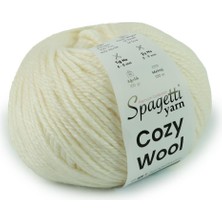 Spagetti Yarn Cozy Wool Krem El Örgü Ipliği