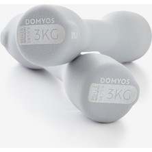 Decathlon Domyos Gri 2 x 3 kg Dambıl - Hafif Fitness