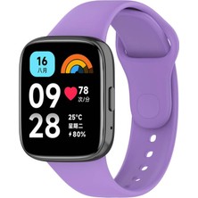 Coolacs Xiaomi Redmi Watch 3 Active Uyumlu Kordon Ayarlanabilir Soft Yüzey Yumuşak Silikon Kayış Lila