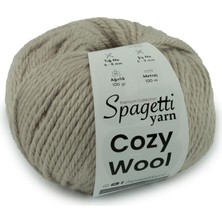Spagetti Yarn Cozy Wool Bej El Örgü Ipliği