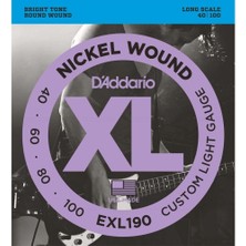 EXL190 Bas Tel Set Nickel Wound (040.060.080.100)