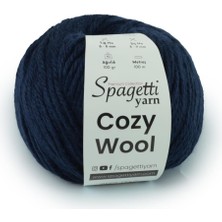 Spagetti Yarn Cozy Wool Lacivert El Örgü Ipliği