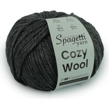 Spagetti Yarn Cozy Wool Antrasit Gri El Örgü Ipliği