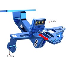 Ebakbak Motosiklet Ledli Alüminyum Plaka Tutucu Unıversal Model Ayarlanabilir Çerçeveli Motor Plak Tutucu