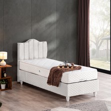 Setay Trend İkili Set Tek Kişilik Baza Başlık - Beyaz