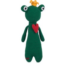 Nostaljik Lezzetler Amigurumi Organik Oyuncak-Uyku Arkadaşı Kurbağ-Örme Kurbağ-Örme Bebek