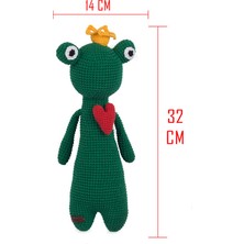 Nostaljik Lezzetler Amigurumi Organik Oyuncak-Uyku Arkadaşı Kurbağ-Örme Kurbağ-Örme Bebek