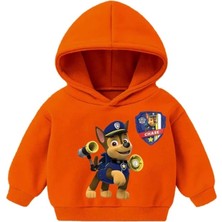 Kids Face Paw Patrol Baskılı Kapüşonlu Pamuk Erkek Bebek Çocuk Sweatshirt