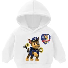 Kids Face Kapüşonlu Paw Patrol Baskılı Pamuk Kışlık Erkek Bebek Çocuk Sweatshirt
