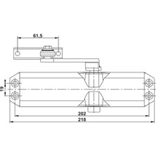 Hafele DC401 Kapı Kapatıcı En 2-4 Siyah