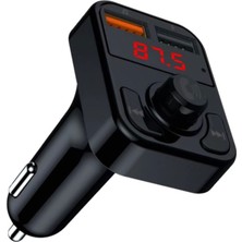 Concord C-614 Bluetooth Görüşme ve Müzik Dinleme Ekranlı Fm Transmitter Çift USB Şarj Usb/tf