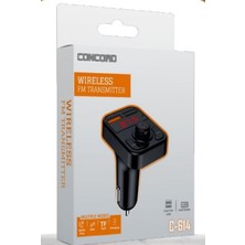 Concord C-614 Bluetooth Görüşme ve Müzik Dinleme Ekranlı Fm Transmitter Çift USB Şarj Usb/tf