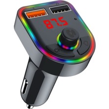 Concord C-616 Bluetooth Görüşme ve Müzik Dinleme Ekranlı Rgb Fm Transmitter Çift USB Şarj Usb/tf