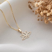 N!da Jewelry 925 Ayar Gümüş Lotus Kolye