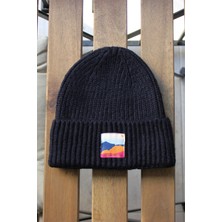 Sofist İstanbul Navy Blue Beanie Lacivert Dokuma Etiketli Soft Yıkama Yünlü Katlamalı Örgü Bere